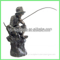 Bronze Boy Fishing Fountain Statue BFSN-B124A